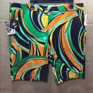 Loudmouth Bent Grass Shorts 40 NWT Golf Abstract